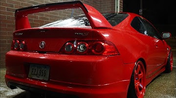 RSX GETS A NEW TYPE R WING INSTALLED (new paint job)