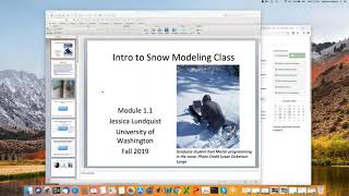 Snow Hydrology: Focus on Modeling (10/2/19)