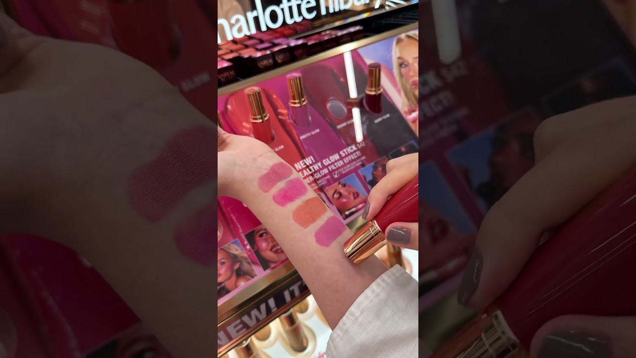 Swatching the new Charlotte Tilbury blush sticks 💖✨