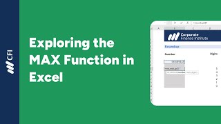 Max Function in Excel | Corporate Finance Institute by Corporate Finance Institute 473 views 4 weeks ago 1 minute, 11 seconds
