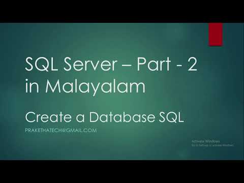 SQL Server Part 2 | Create /Alter / Delete Database in SQL Server | Malayalam