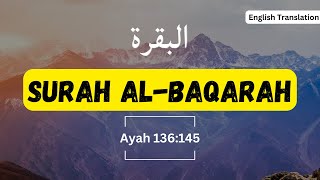Surah Al-Baqarah Ayah 136-145 with English Translation | Quran Recitation | Mishari Rashid al-`Afasy