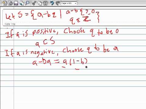 Proof of Division Algorithm - YouTube
