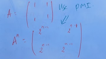 The principle of mathematical induction applied to a matrix .