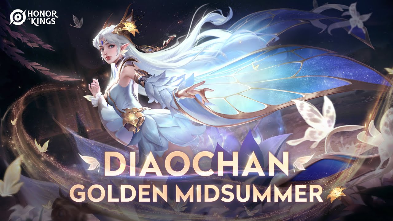 Golden Midsummer Diaochan | Skin Showcase | Honor of King