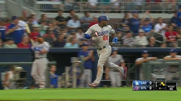 LAD@ATL: Taylor laces an RBI double into the corner
