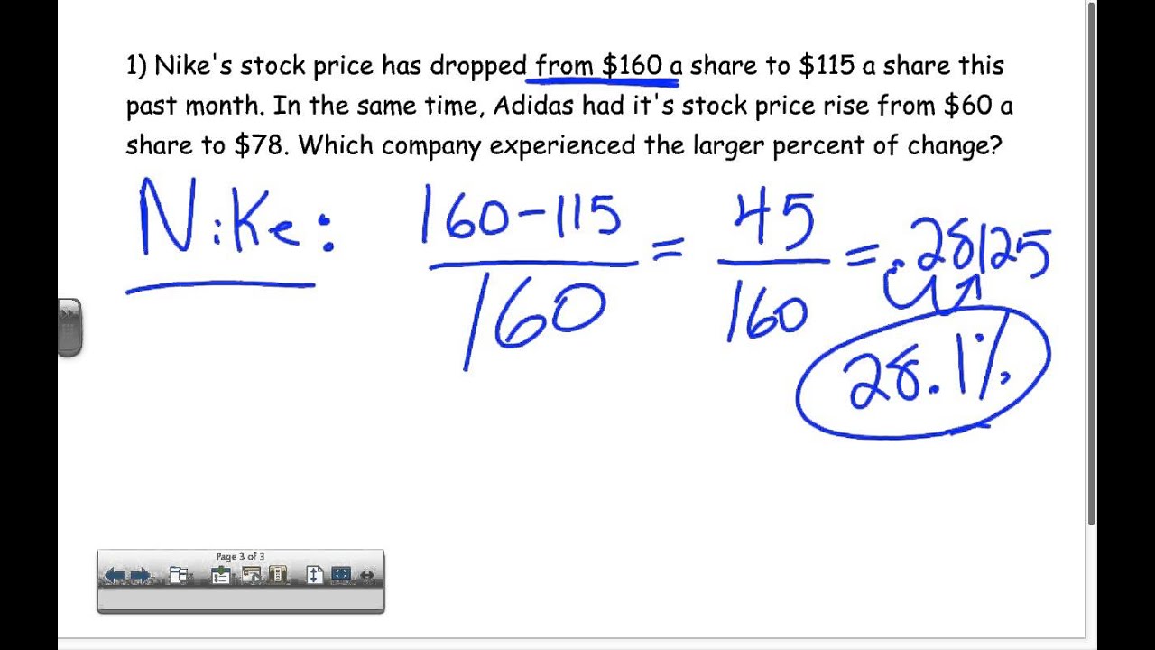 Percent Change Word Problems - YouTube