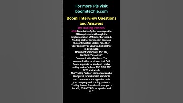 Boomi Interview Q&A 19 #boomi #mulesoft #workato #webmethods #tibco #microsoft #ibm #salesforce