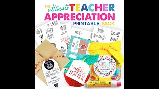 Teacher Appreciation Printable Pack