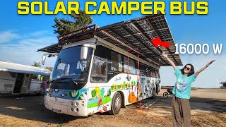 Ultimate Offgrid EV Camper Bus Will Blow Your Mind! No Charge Station Needed!