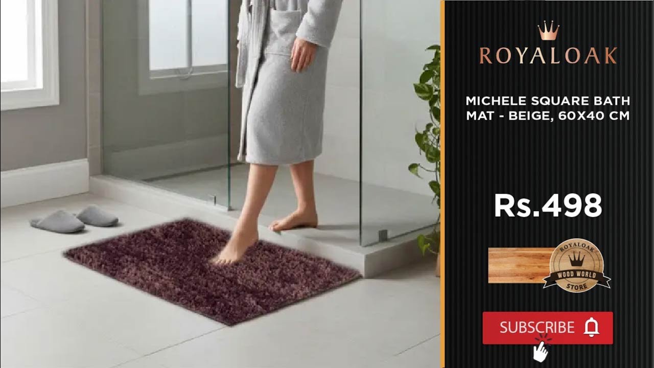 Royaloak Michele Solid Bath Mat40x60 cm Brown