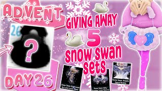 GIVING 5 SNOW SWAN SETS AWAY! Advent Calendar Day 26! Royale High Glitterfrost 2023