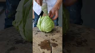 Cabbage Cutting Skills . Chinese skills . #chineseskills