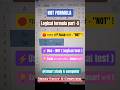 ❌ Excel NOT Formula – TRUE को FALSE बनाओ 1 क्लिक में! | Logical Function | Smart Study#excelshorts
