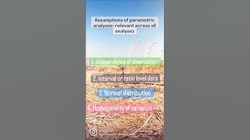 The major assumptions in parametric tests #statistics #psychology