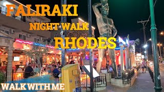 FALIRAKI ~ Night Walk ~ RHODES #faliraki #rhodes #rhodos #rhodesgreece