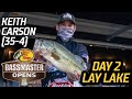 Keith carson leads day 2 with 35 pounds 4 ounces at lay lake bassmaster eastern open