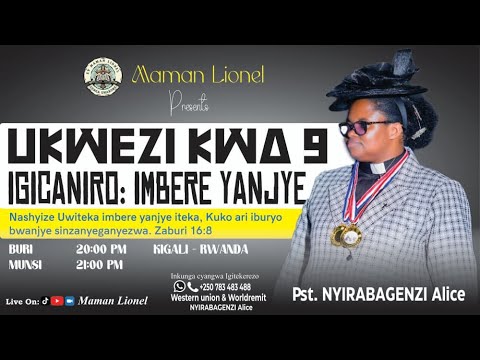 LIVE UMUNSI WA 11 UKWEZI KWA 9 IGICANIRO IMBERE YANJYE HAMWE NA PASTOR ALICE N BAGENZI