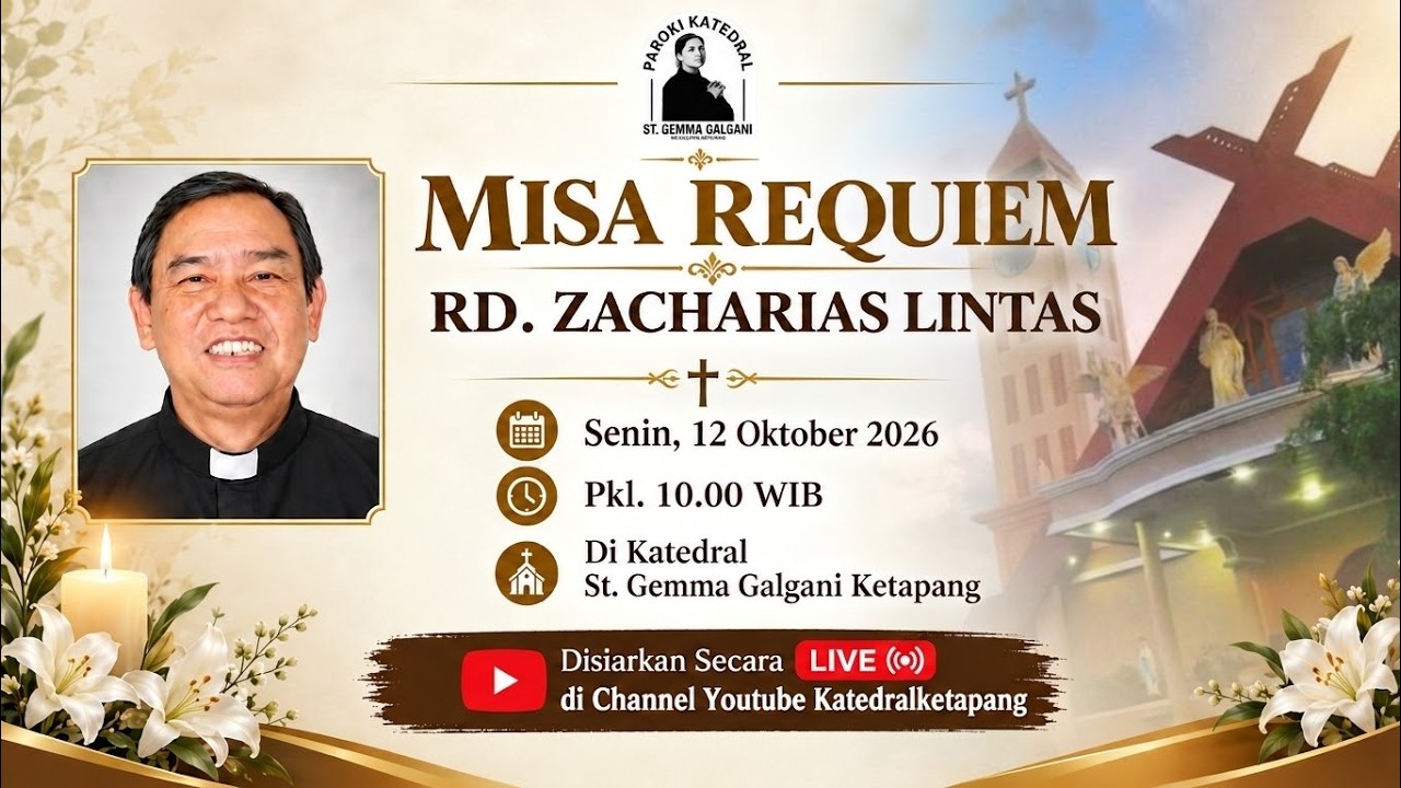 Misa Requiem RD. Zacharias Lintas - Senin, 12 Oktober 2026 pk. 10.00 WIB