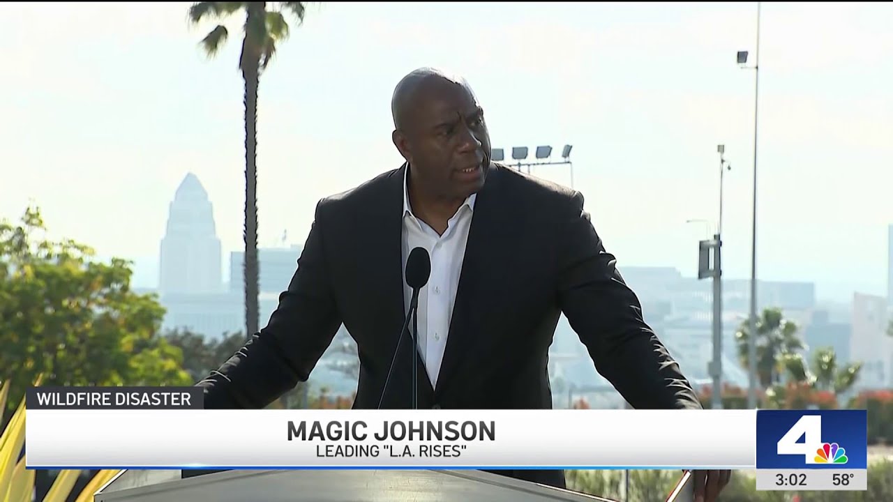 Big names back LA Rises effort to rebuild LA - YouTube