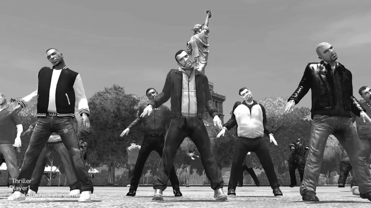 Grand theft auto Thriller dance -  ft. Niko Bellic, Luis Fernando Lopez and Johnny Klebitz/ GTA 4 - YouTube