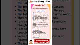 How to use Articles The