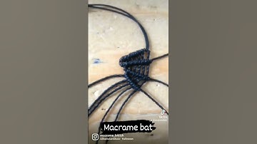 DIY macrame BAT . #diy #diymacrame #macrame #fypage #shortsvideo