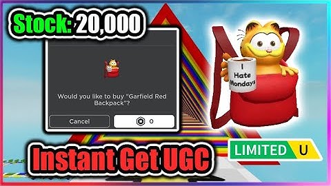 [UGC LIMITED] Easy Obby Script - Instant Get Garfield Red Backpack