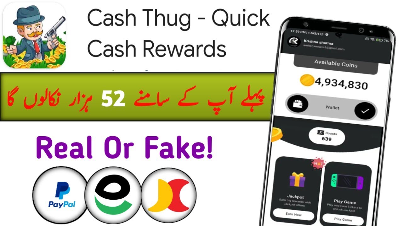 Cash Thug Quick Cash Rewards app payment proof  cash thug app real or fake Cash Thug Quick Cash 2025