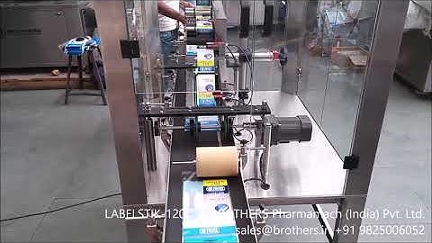 LABELSTIK-120C  Automatic Polybag Top Side Sticker Label Application Machine