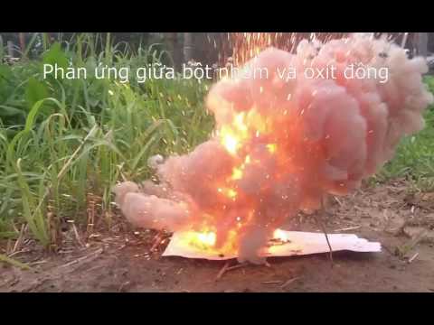 Thí nghiệm hóa học đỉnh của đỉnh với hỗn hợp nhiệt nhôm