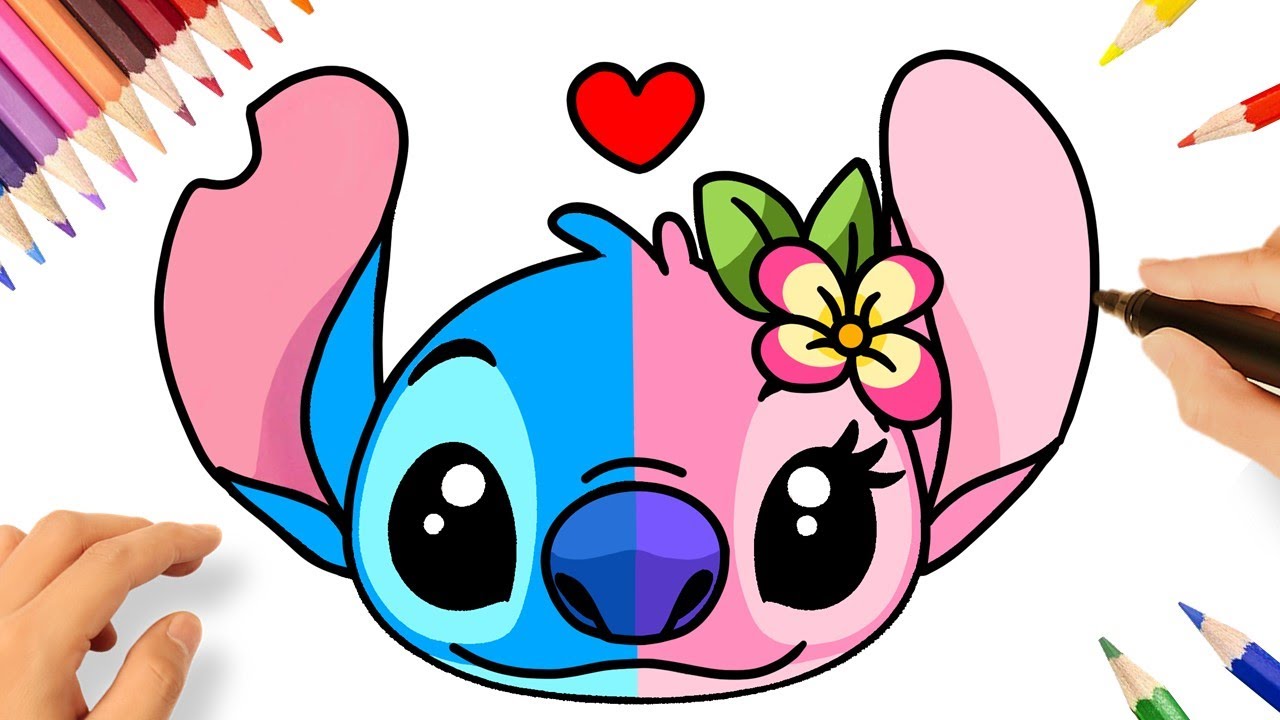 COMO DESENHAR O STITCH E A ANGEL SUPER FÁCIL💓 - YouTube