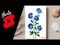 Beautiful And AWESOME Flower Painting #Shorts Round Brush Acrylic Painting