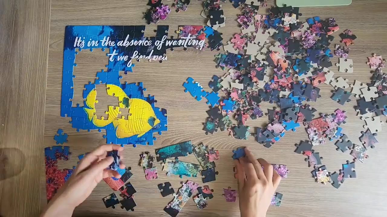 Calm ocean scene   jigsaw puzzle time lapse