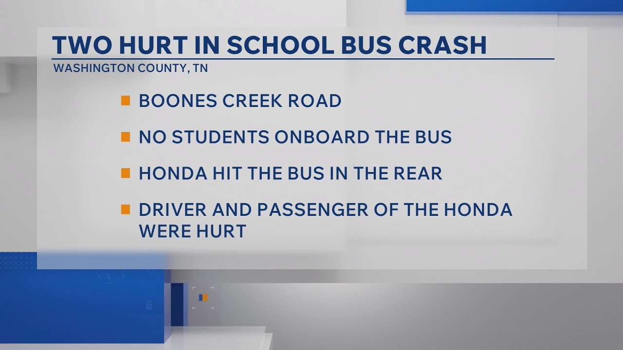 THP: 2 injured after crash involving school bus in Washington Co. - YouTube