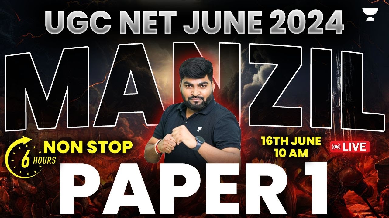 UGC NET Paper 1Manzil Marathon June 2024 🔥 | Rajat sir