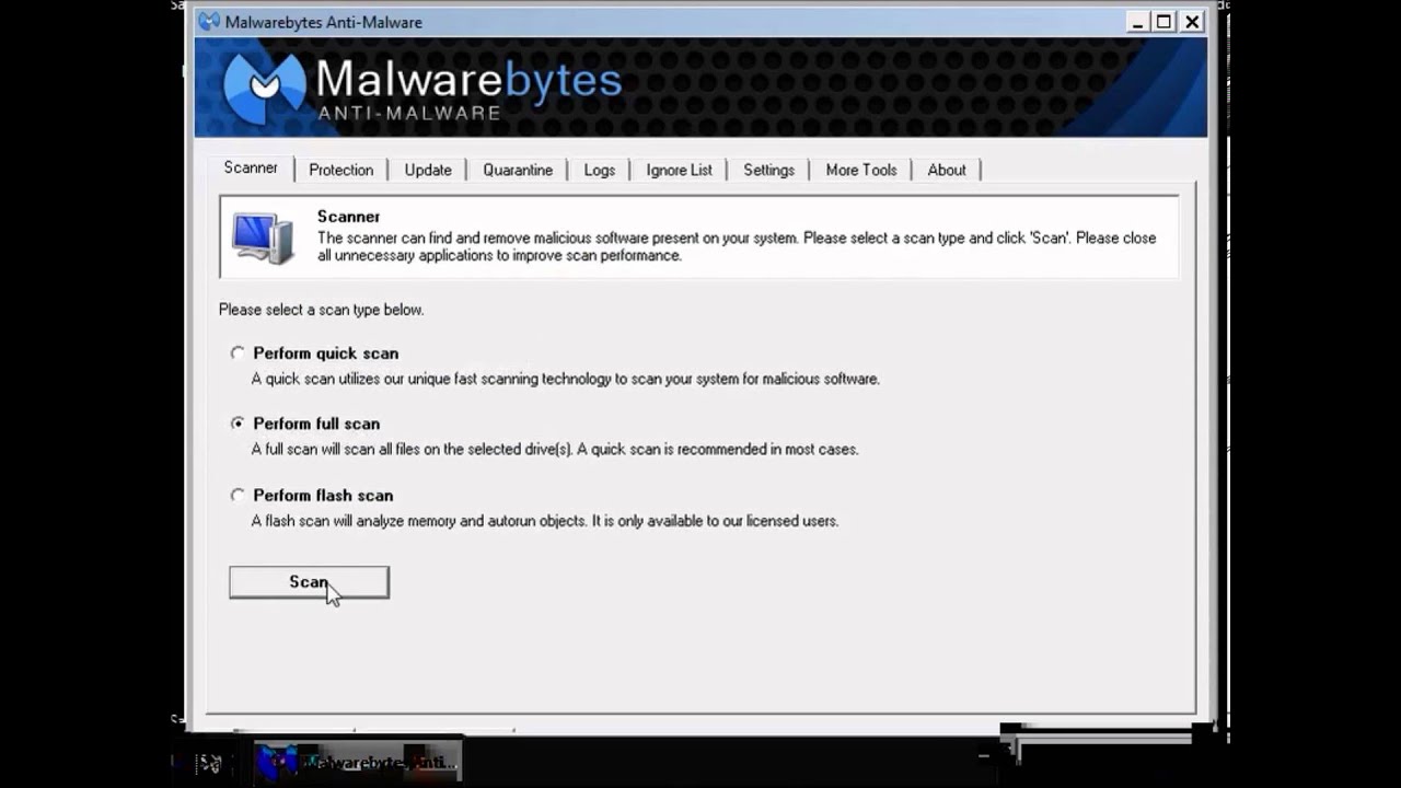 Mode - Malwarebytes Scan YouTube