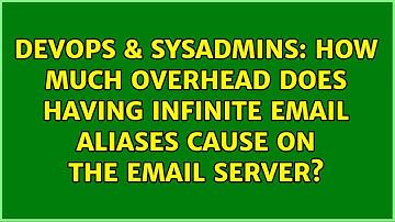 DevOps & SysAdmins: How much overhead does having infinite email aliases cause on the email server?