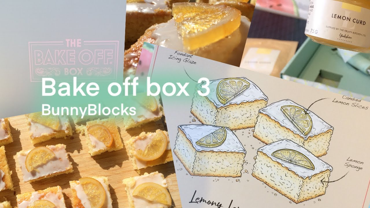Bake off box- Lemony Lemon Slices- BananaLlama- BunnyBlocks
