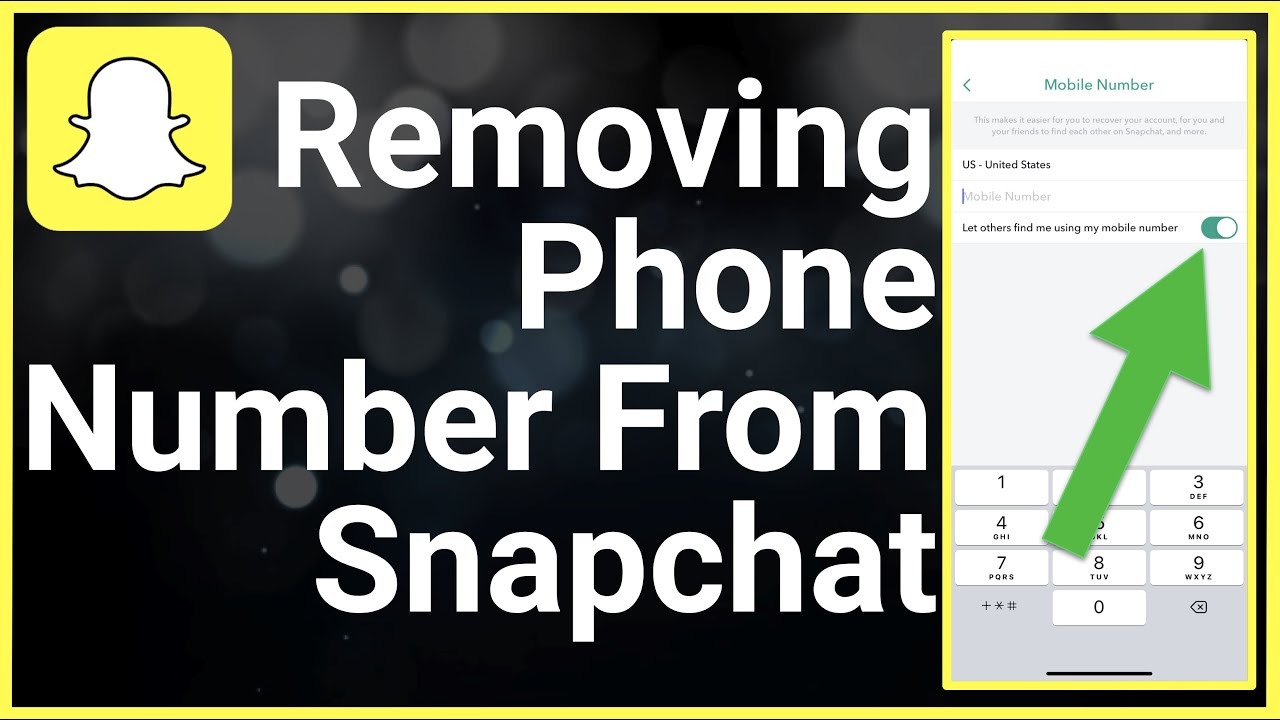 How To Remove Phone Number On Snapchat - YouTube