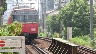 名鉄6500系鉄仮面急行吉良吉田ゆき中京競馬場前駅発車