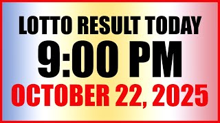 Lotto Result Today 9PM Draw October 22, 2025 Swertres Ez2 PCSO