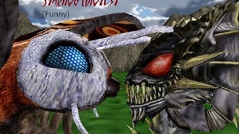 MMD Godzilla - Mothra and MegaGuirus Staring Contest (Funny)