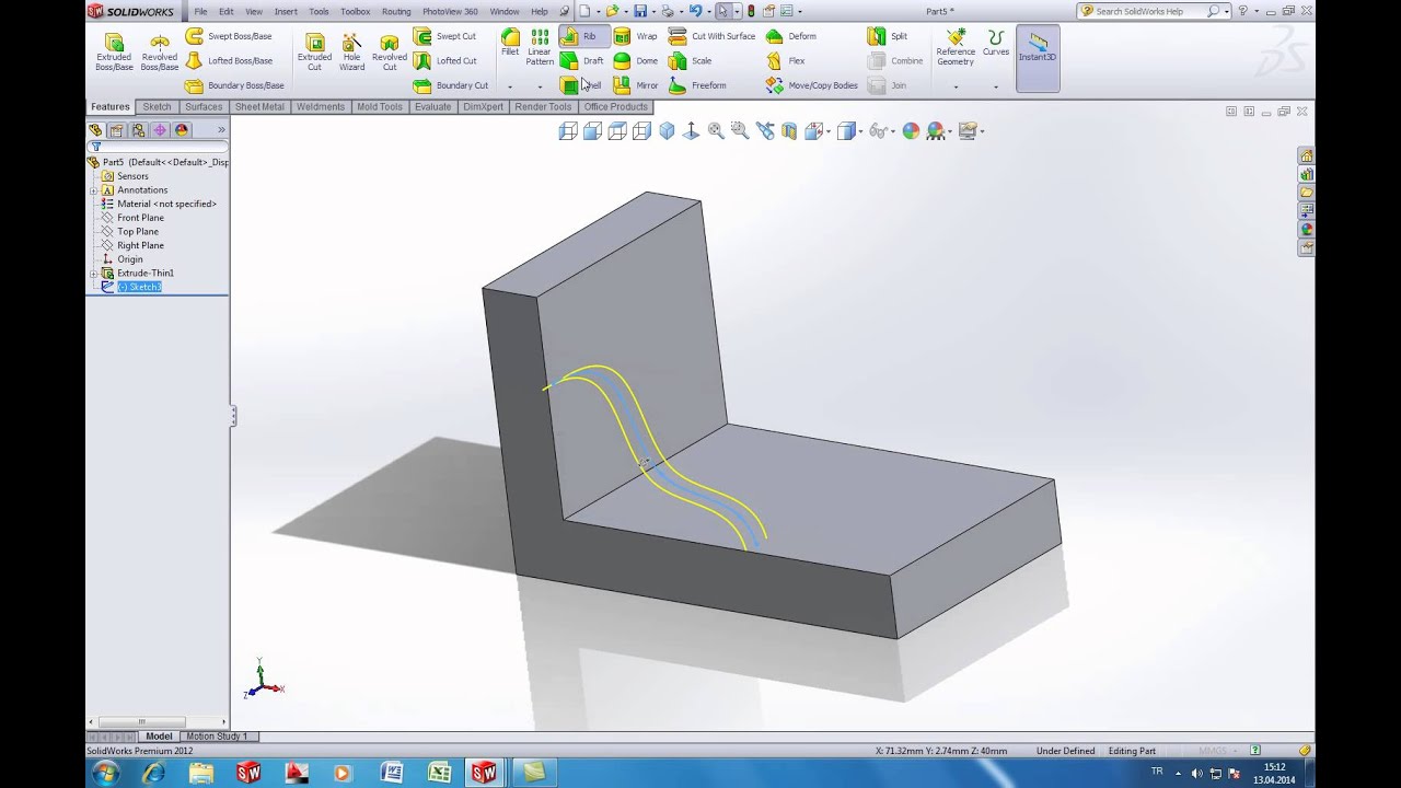Solidworks with Rip Command (Solidworks ile Destek Analizi) - GIMTO ...