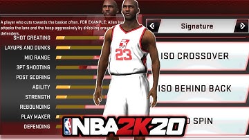 NBA2K20 MICHAEL JORDAN BUILD | BEST SIGNATURE STYLE , ISO & DUNK PACKAGE ANIMATION