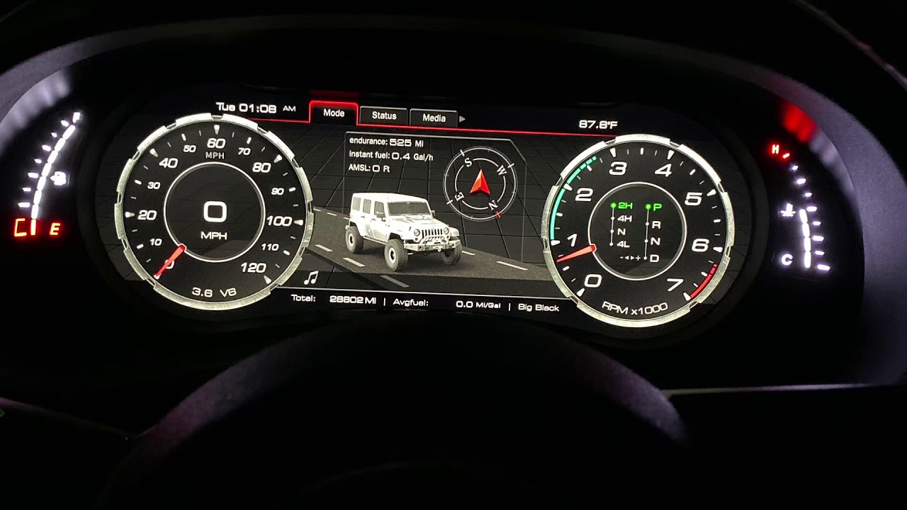 CaRobotor J Pro | 2018 Jeep Wrangler CaRobotor Digital Dash - YouTube