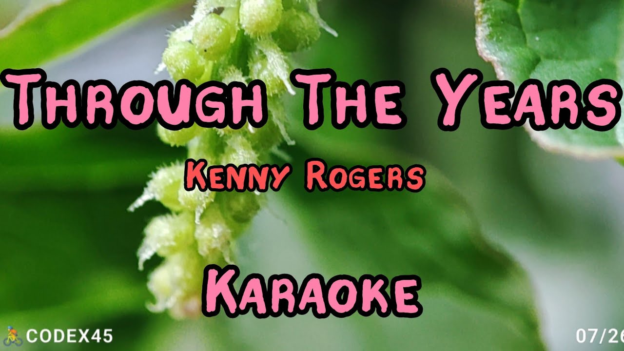Through the years Karaoke - Kenny Rogers - YouTube