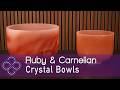 Ruby & Carnelian Crystal Singing Bowls | One-of-a-Kind G3 & D4 Set