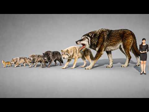 Wolf Size Comparison (Living & Extinct) | From Smallest to Largest