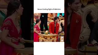 Never ending fight of Abhisha #abhisha #ishamalviya #abhishekkumar #munawarfaruqui #shorts #viral